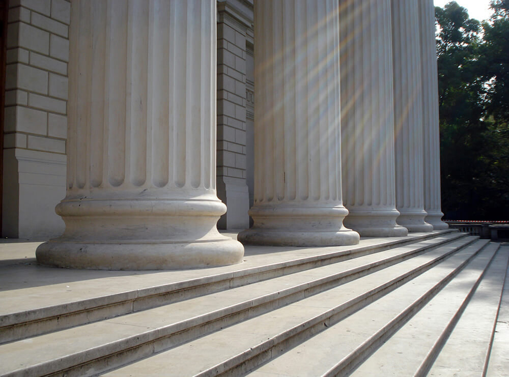 Courthouse columns and steps