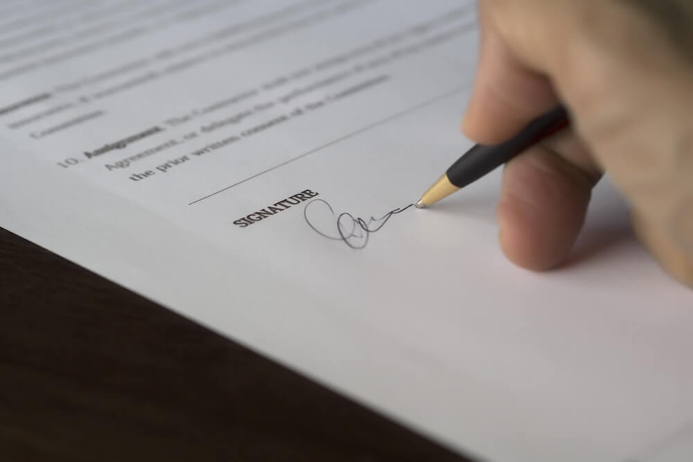 signature on document